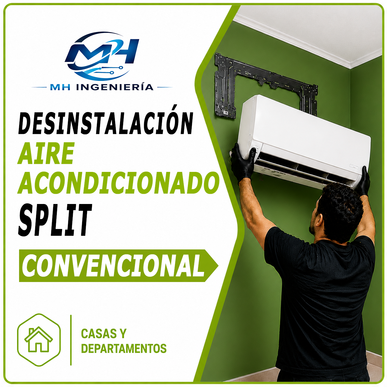 Desinstalación Aire Acondicionado Split Convencional | Casas y Departamentos