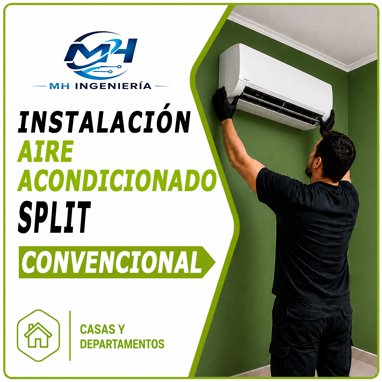 Instalación Aire Acondicionado Split Convencional | Casas y Departamentos