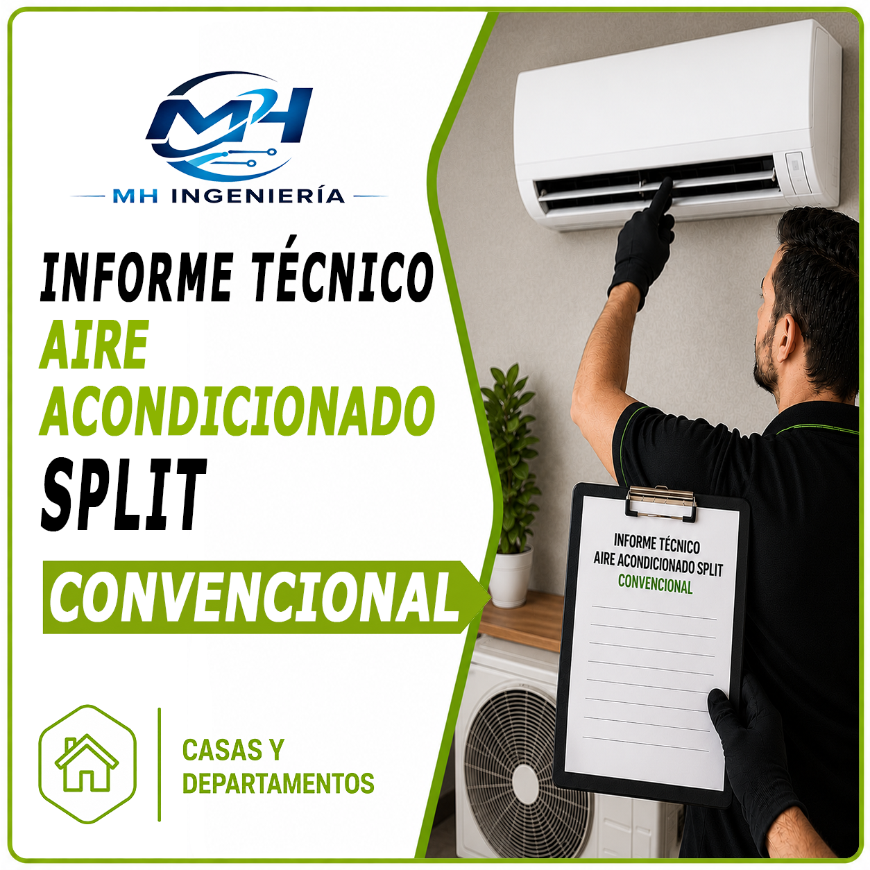 Informe Técnico de Aire Acondicionado Split Convencional | Casas y Departamentos