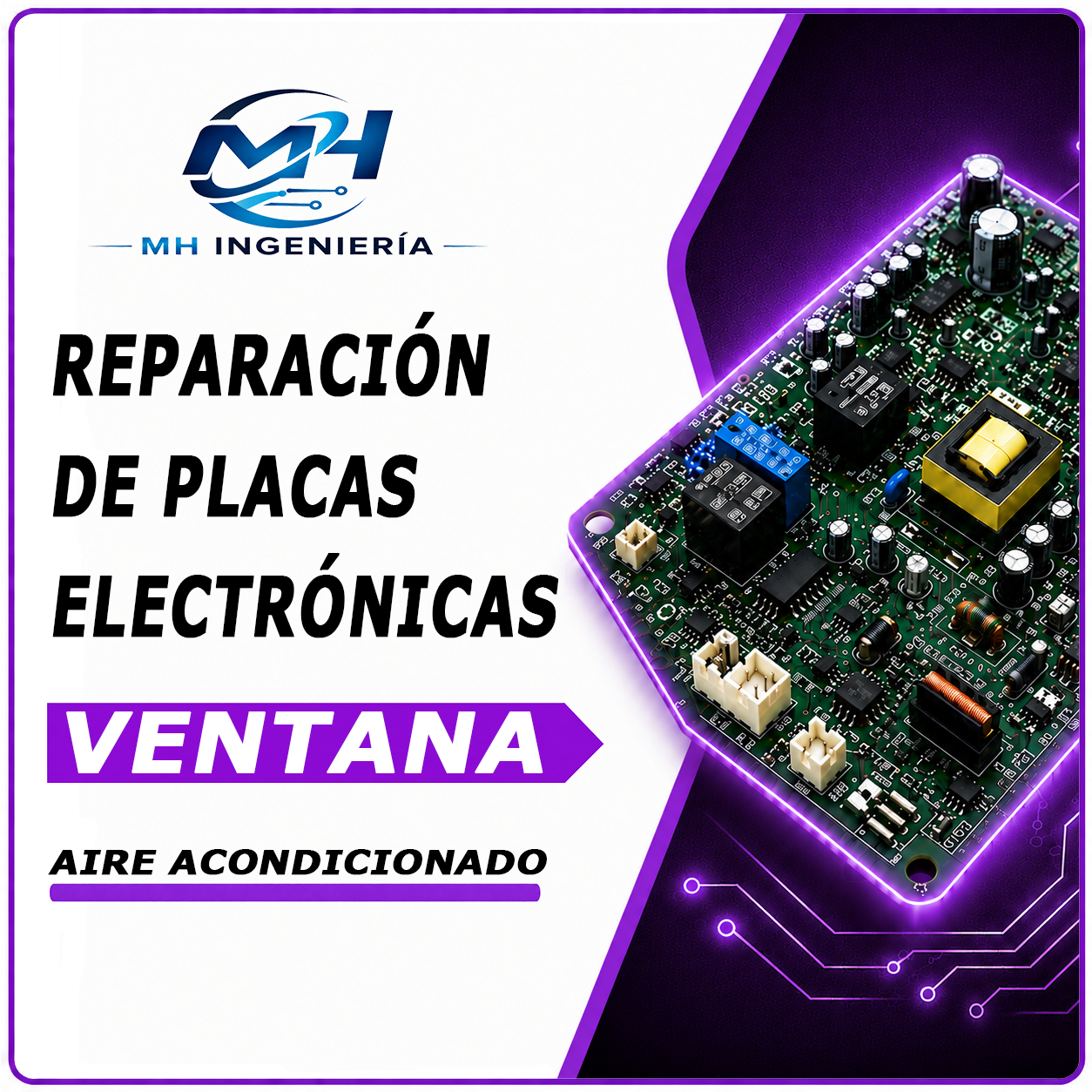 Reparación de Placas Electrónicas Aire Acondicionado Ventana