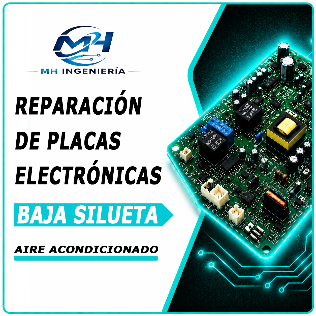 Reparación de Placas Electrónicas Aire Acondicionado Baja Silueta
