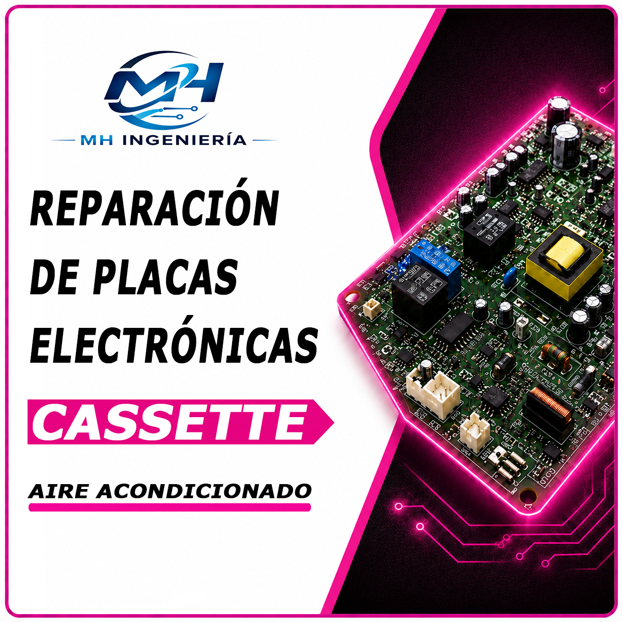 Reparación de Placas Electrónicas Aire Acondicionado Cassette
