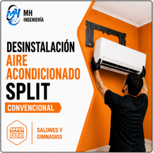 Desinstalación Aire Acondicionado Split Convencional | Salones y Gimnasios