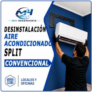 Desinstalación Aire Acondicionado Split Convencional | Locales y Oficinas