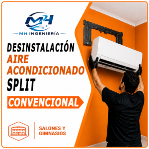 Desinstalación Aire Acondicionado Split Convencional | Salones y Gimnasios