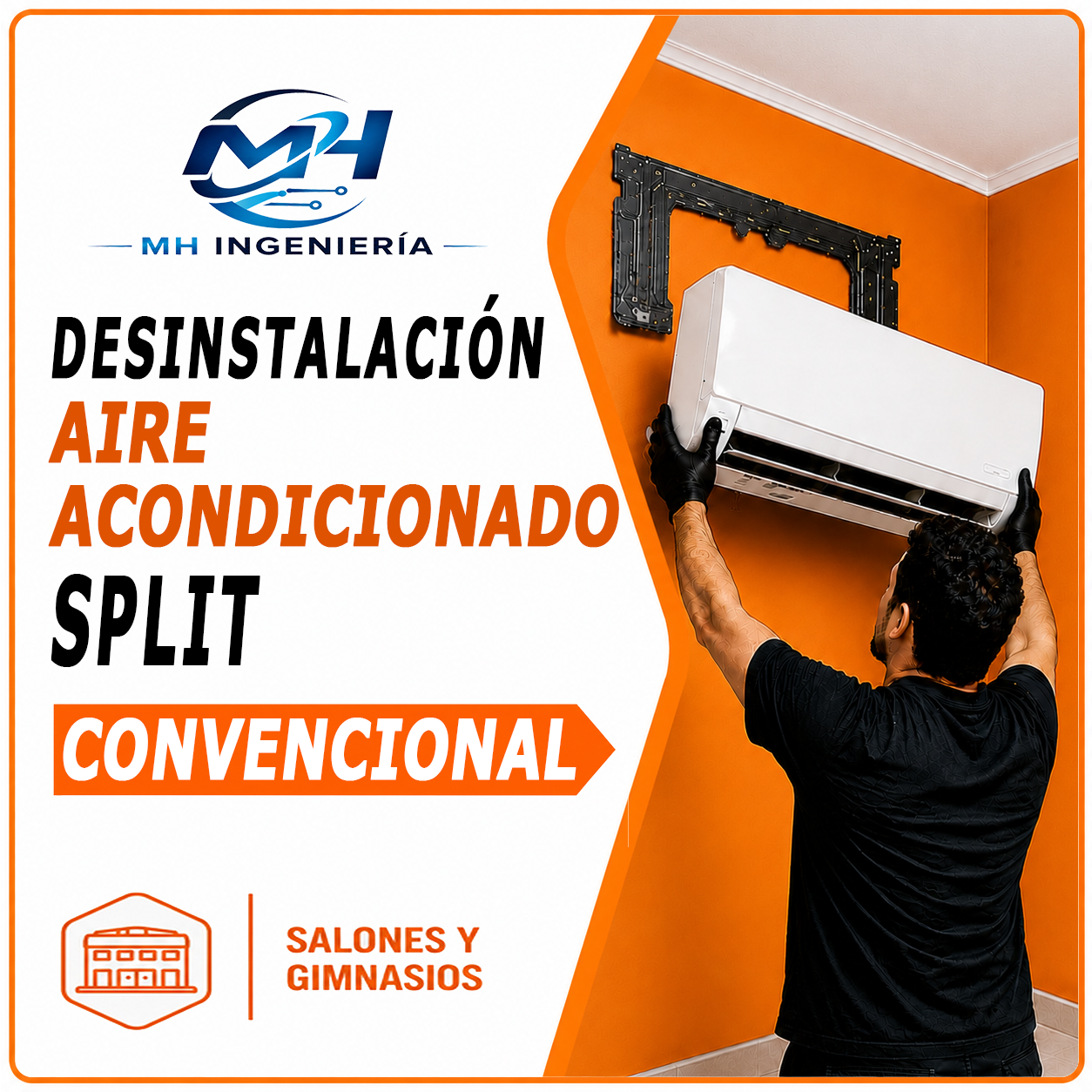Desinstalación Aire Acondicionado Split Convencional | Salones y Gimnasios