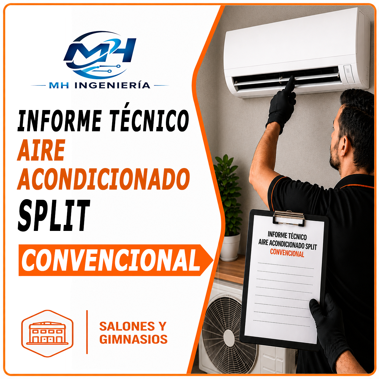 Informe Técnico de Aire Acondicionado Split Convencional | Salones y Gimnasios