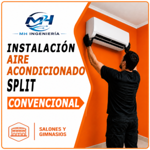 Instalación Aire Acondicionado Split Convencional | Salones y Gimnasios