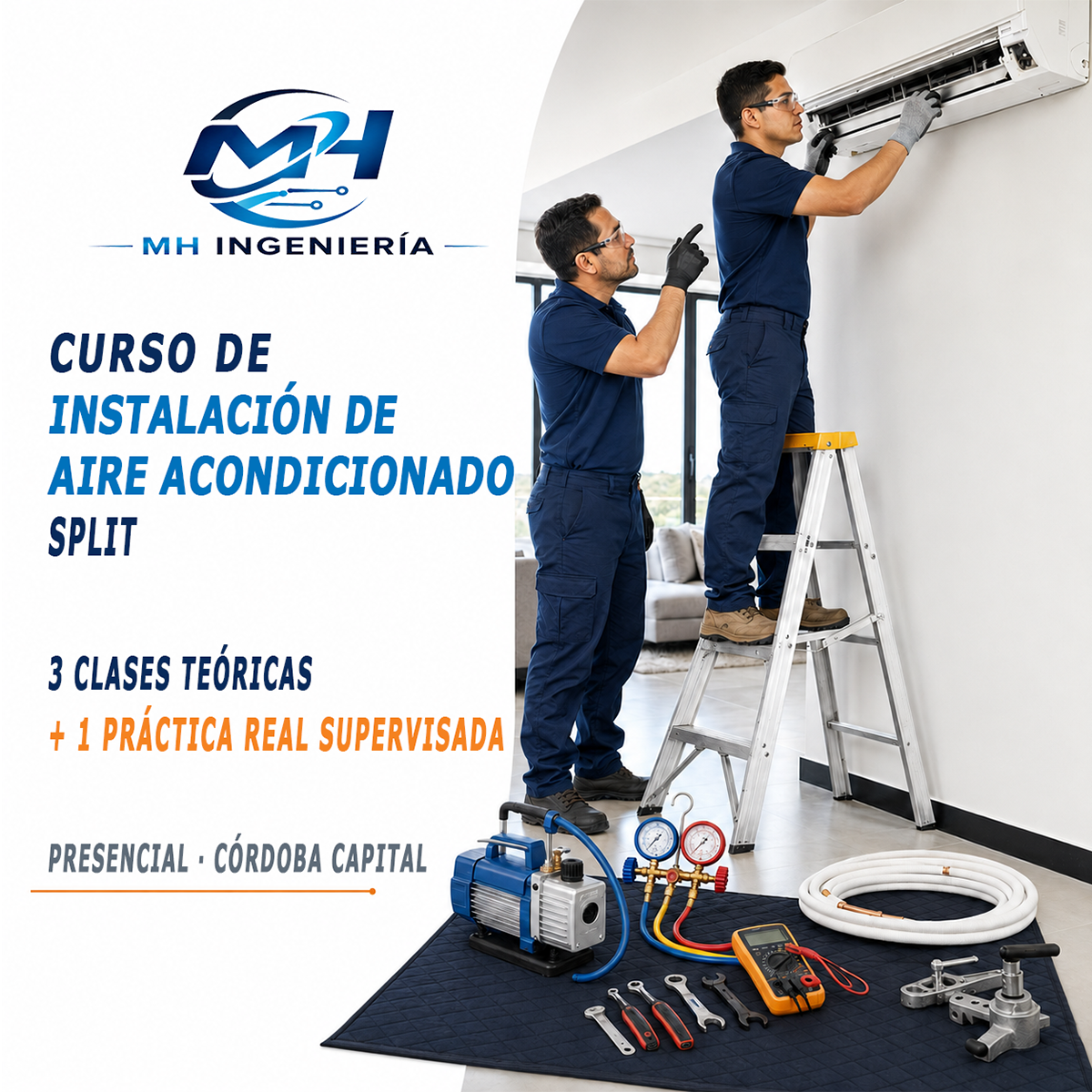 Curso de Instalación de Aire Acondicionado Split de MH Ingeniería
